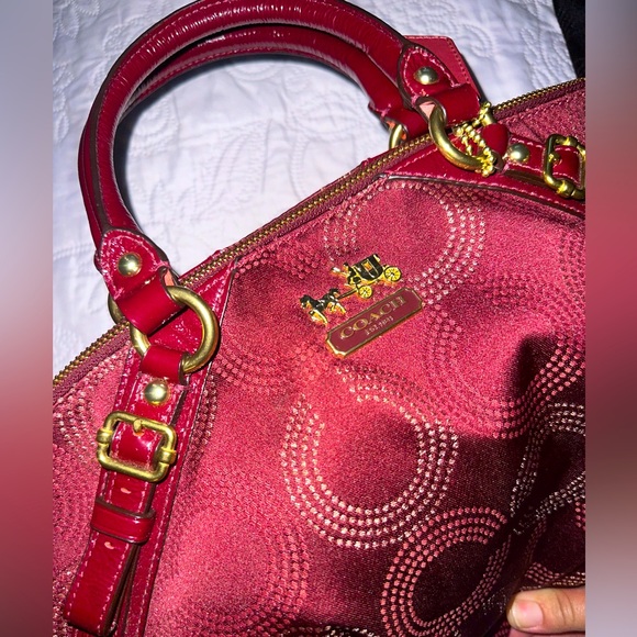 Rare Coach Madison Dotted OP Art Signature C Sophia Satchel Bag 15935 - Picture 3 of 5